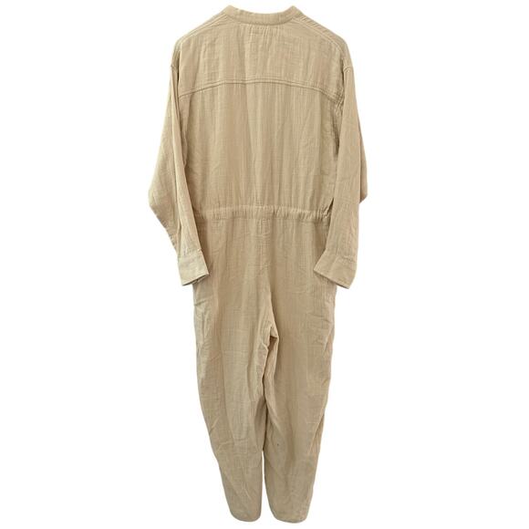 Aritzia Wilfred‎ Free Orne Button Up Jumpsuit Light Sand Size Small - Picture 5 of 14